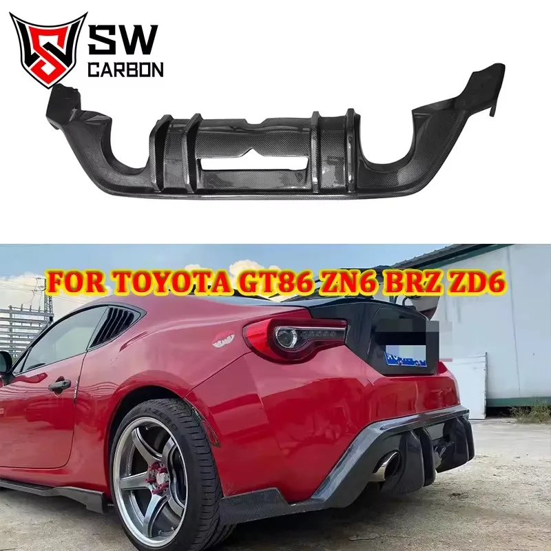 Carbon Fiber GT86 Rear Diffuser for Toyota GT86 ZN6 BRZ ZD6 Rear Bumper Lip Under Spoiler Splitter Body Kit