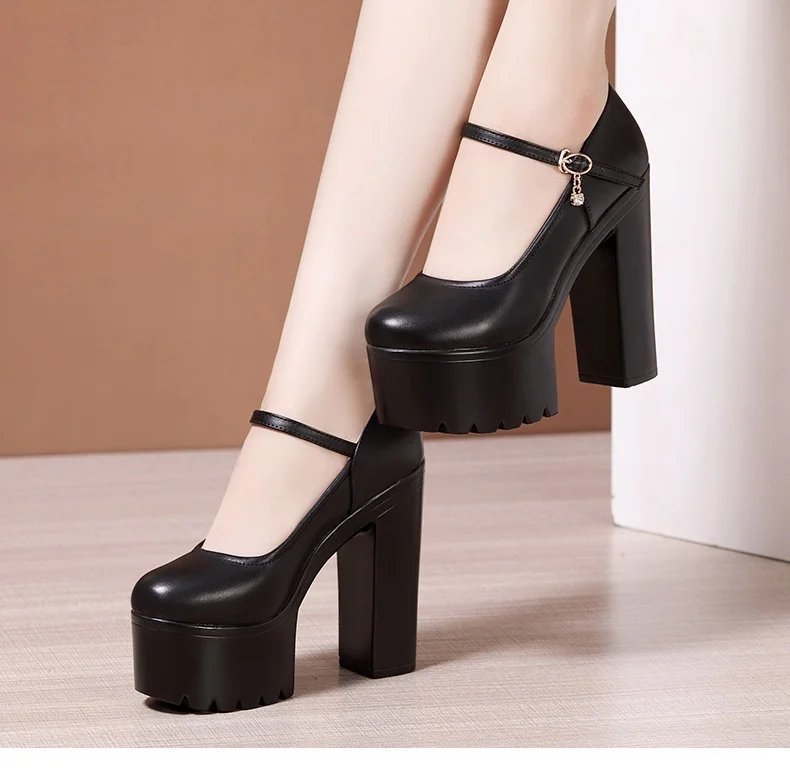 15cm Small Size 32-43 Fashion Red Silver White Wedding Shoes Women Pumps 2026 Fall Block High Heels Shoes Platform Model Partry