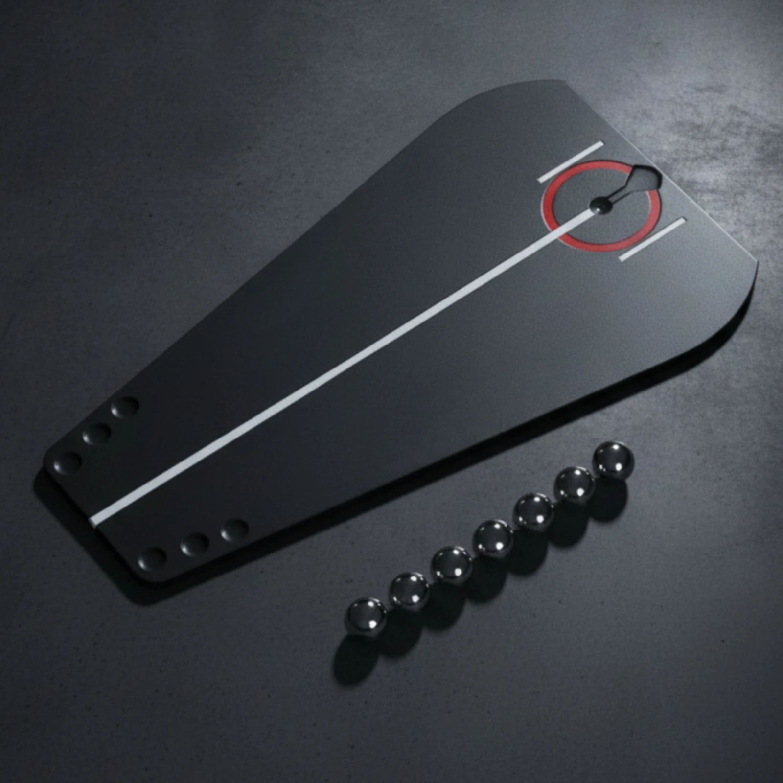 Golf Putting Practice Board with Alignment Line Lightweight Pro Tutor Putting Board with Steel Balls Easy to Use Long-Lasting