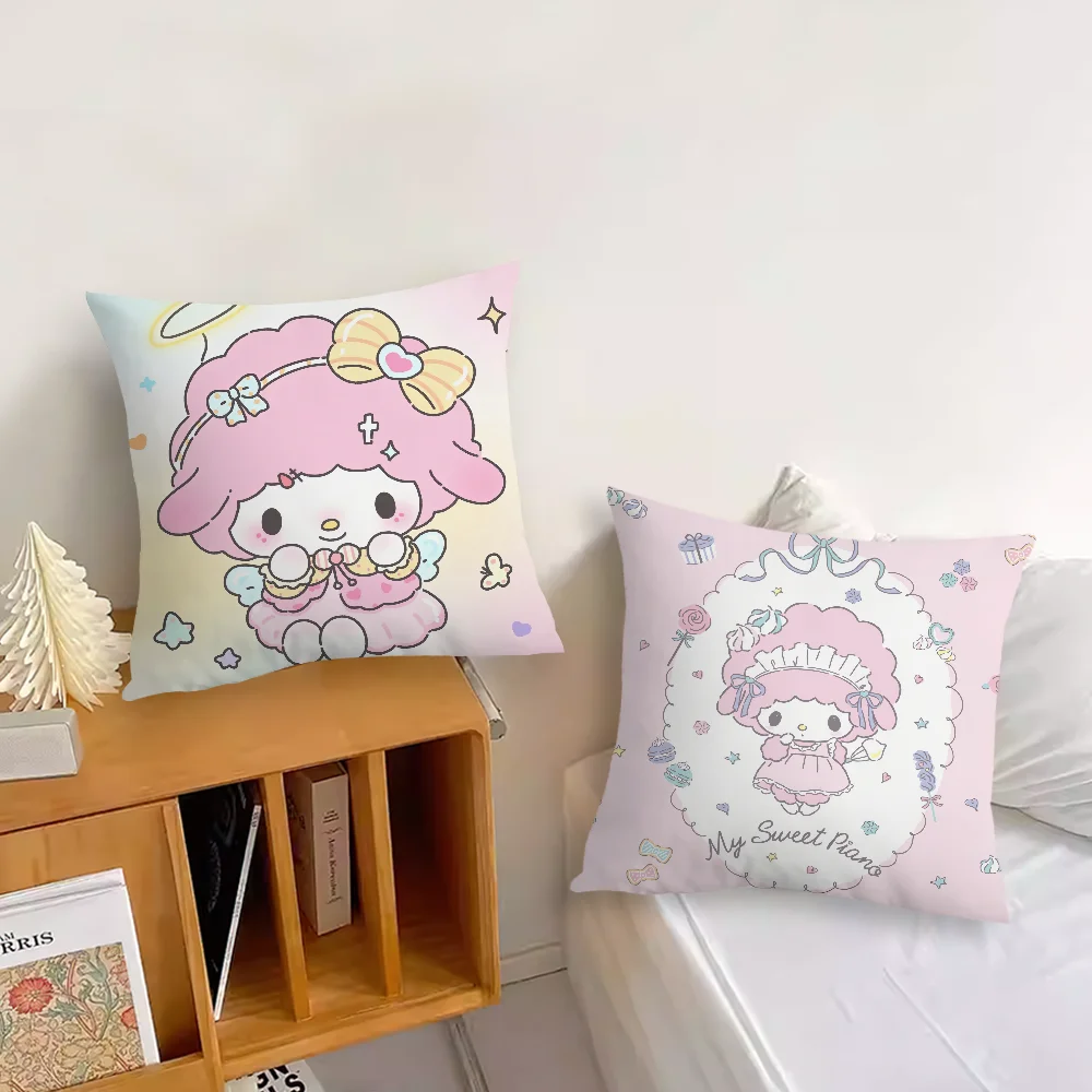 MINISO My Sweet P-Piano Cute Sofa Living Room Bedroom Headboard Backrest Cushion Square Cushion Nap Time Pillow Case