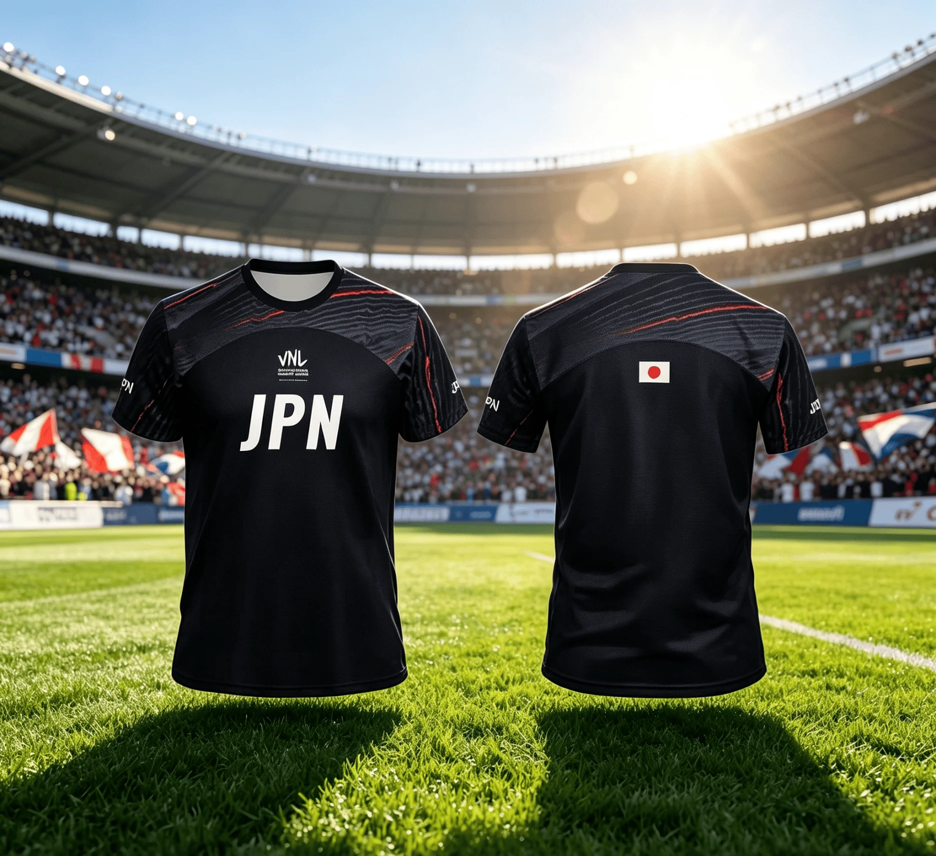 Japan JPN VNL Volleyball Jersey Quick Dry Sports Tee For Men Women