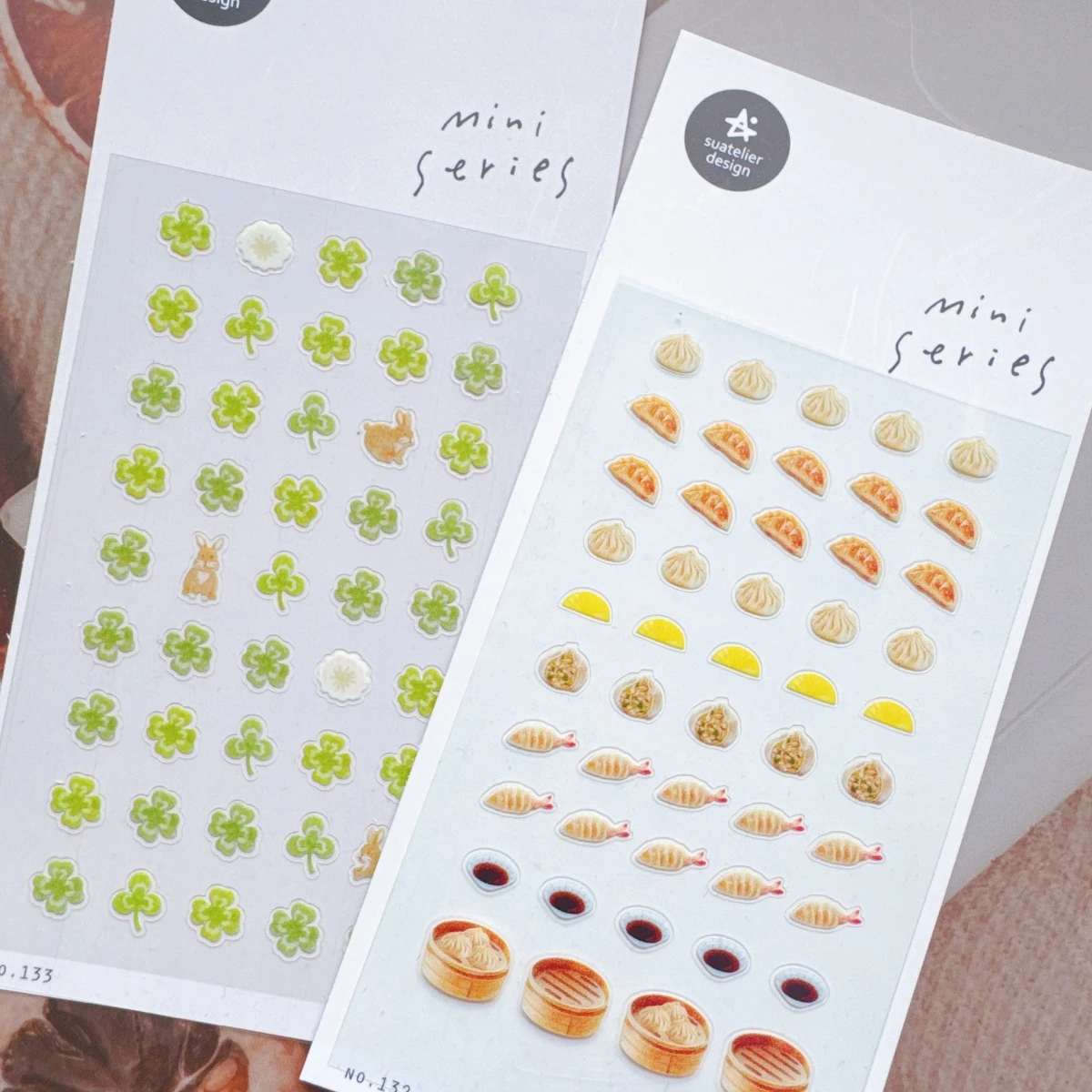Korean Import Suatelier Mini Breakfast Four-leaf Clover Decor Sticker Scrapbooking Diy Journaling Diary Stationery Sticker