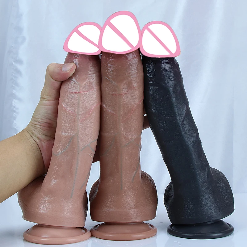 

Soft Realistic Skin Feel Human Penis Adult Supplies Sexshop Penile Prosthesis Strap-on Big Dildo 18 for Adults Analsex Toy Gode