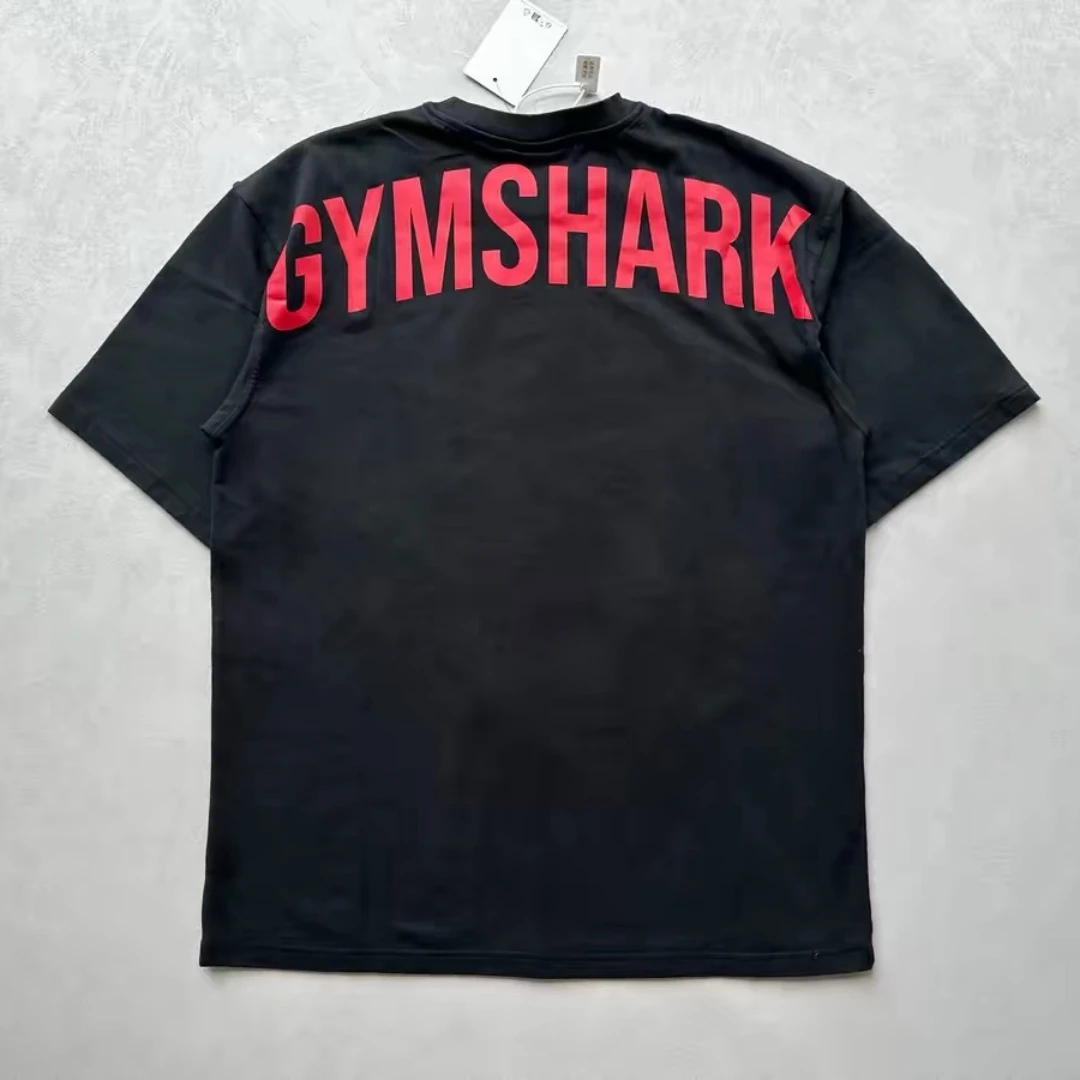 2026 New GYMSHARK Pure Cotton T-shirt Fitness Suit, GYMSHARK Strength Training Weightlifting Dumbbell T-shirt