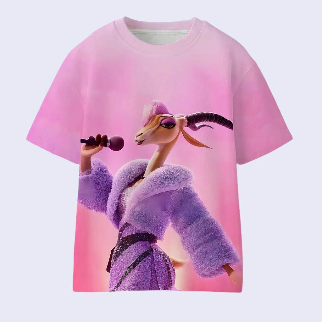 تي شيرت كاجوال للأطفال للصيف والخريف - طباعة ديزني زوتوبيا 2 غزال، ناعم وصديق للبشرة، مثالي للطبقات أو الملابس الخارجية #6