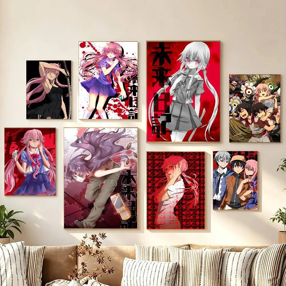 Figure Mirai Nikki  Futur-e Diar-y Home Wall Decor Dorm Room Bedroom Living Room Decorative Flats Club Decoration Birthday Gift