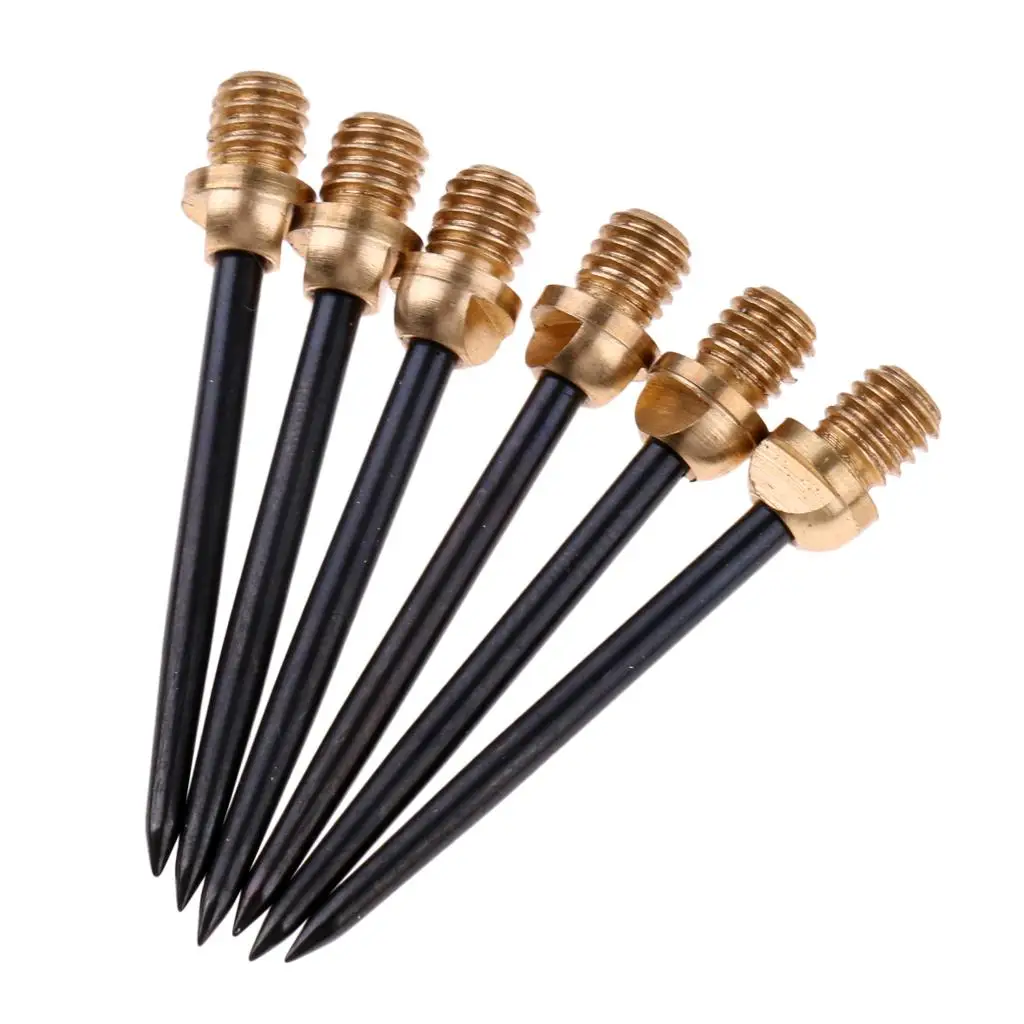 

6Pcs 2BA Thread s Tips Steel Conversion Tip Points - Black / Silver