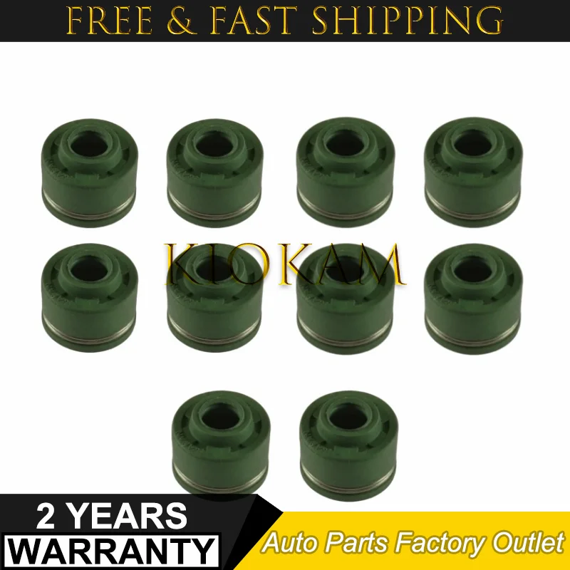 10X Intake Valve Stem Oil Seal 12208-413-003 for Honda NT650 NTV600 NTV650 XL600 XL650 XL700 XR650 XRV650 XRV750 PC800