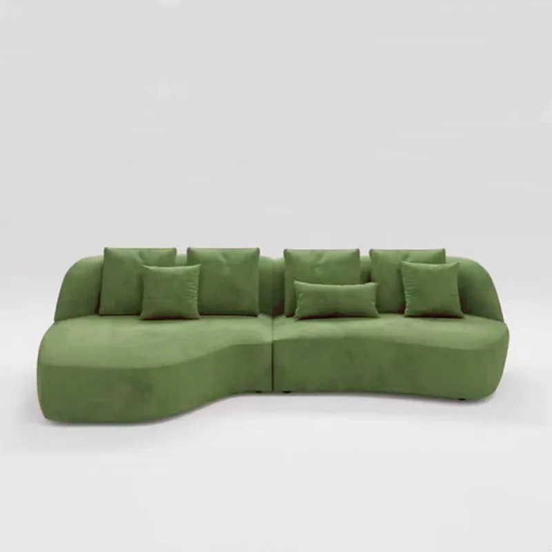 

Light luxury special-shaped corner combination living room fabric sofa
