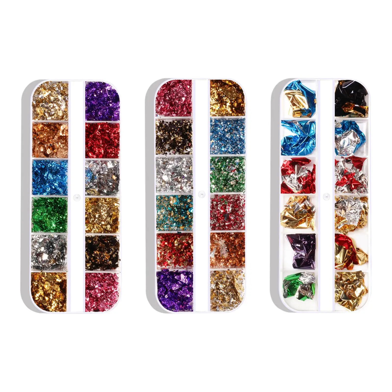 Colorful Nail Foil Flakes Confetti Nail Sequins for Jewelry Making Manicure Makeup