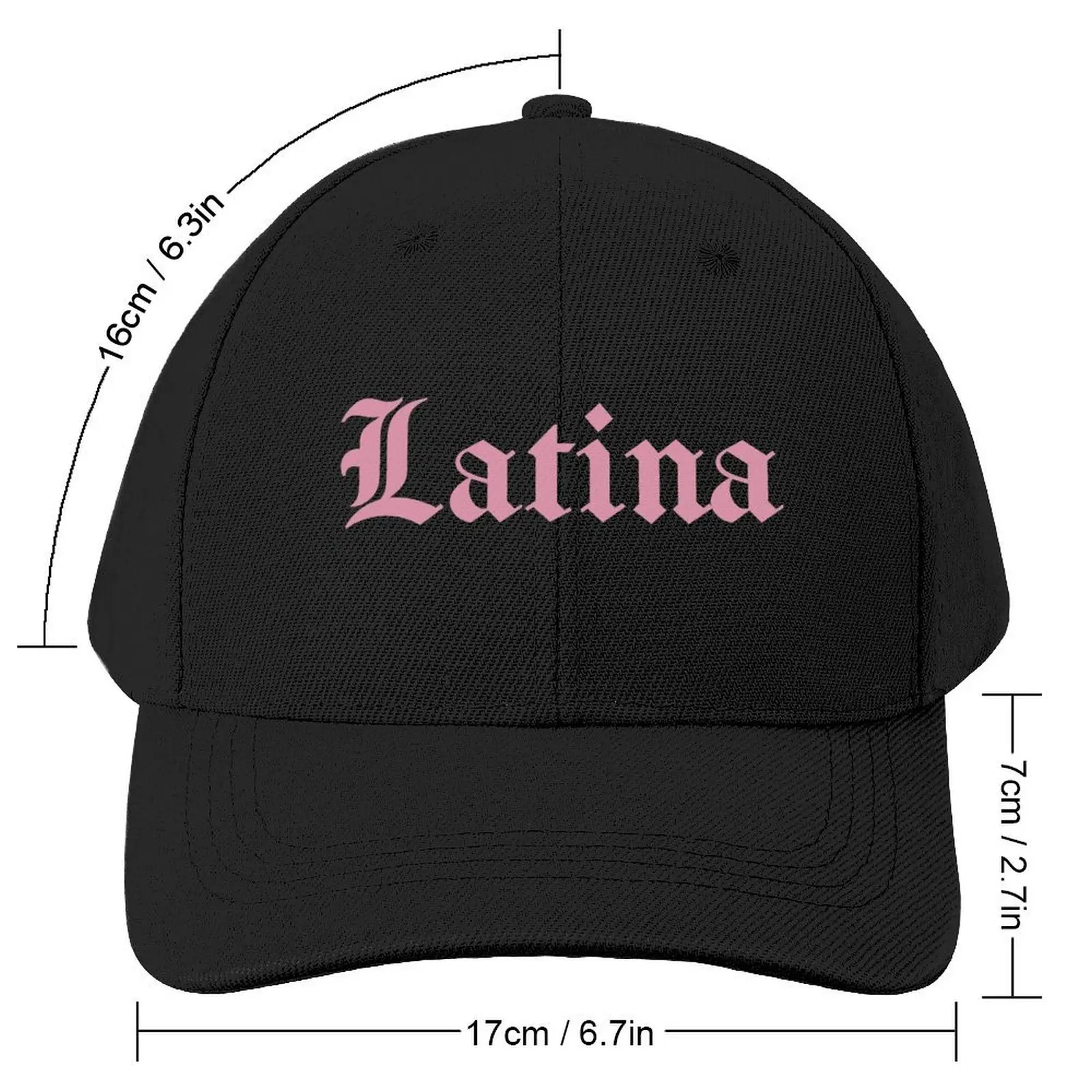 Latina Pastel Pink Elegant Medieval Gothic Lettering Baseball Cap Sun Cap |-F-| Visor Women's Hats For The Sun Men's