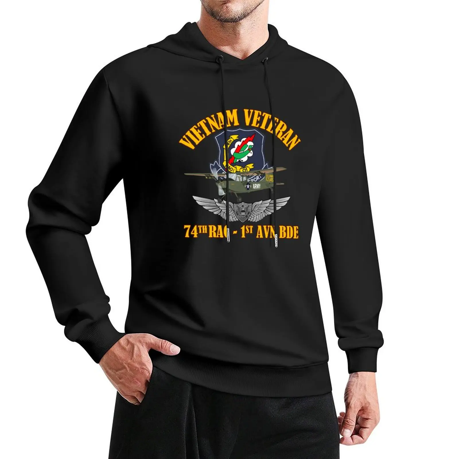 

Vietnam - 74th RAC, 1st Avn Bde - O-1 Bird Dog Pullover Hoodie korean clothes autumn new products clothes for men new in hoodies