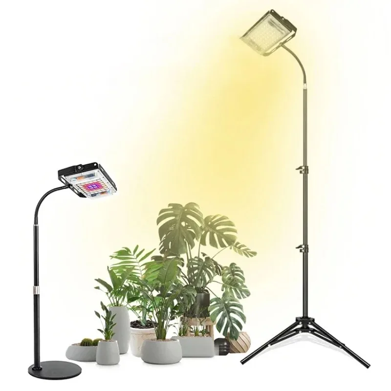 New Table Top Stand Plant Grow Light Desk Grow Light Full Spectrum IR-UV Included LED Grow Lights for Indoor Plant Full Spectrum