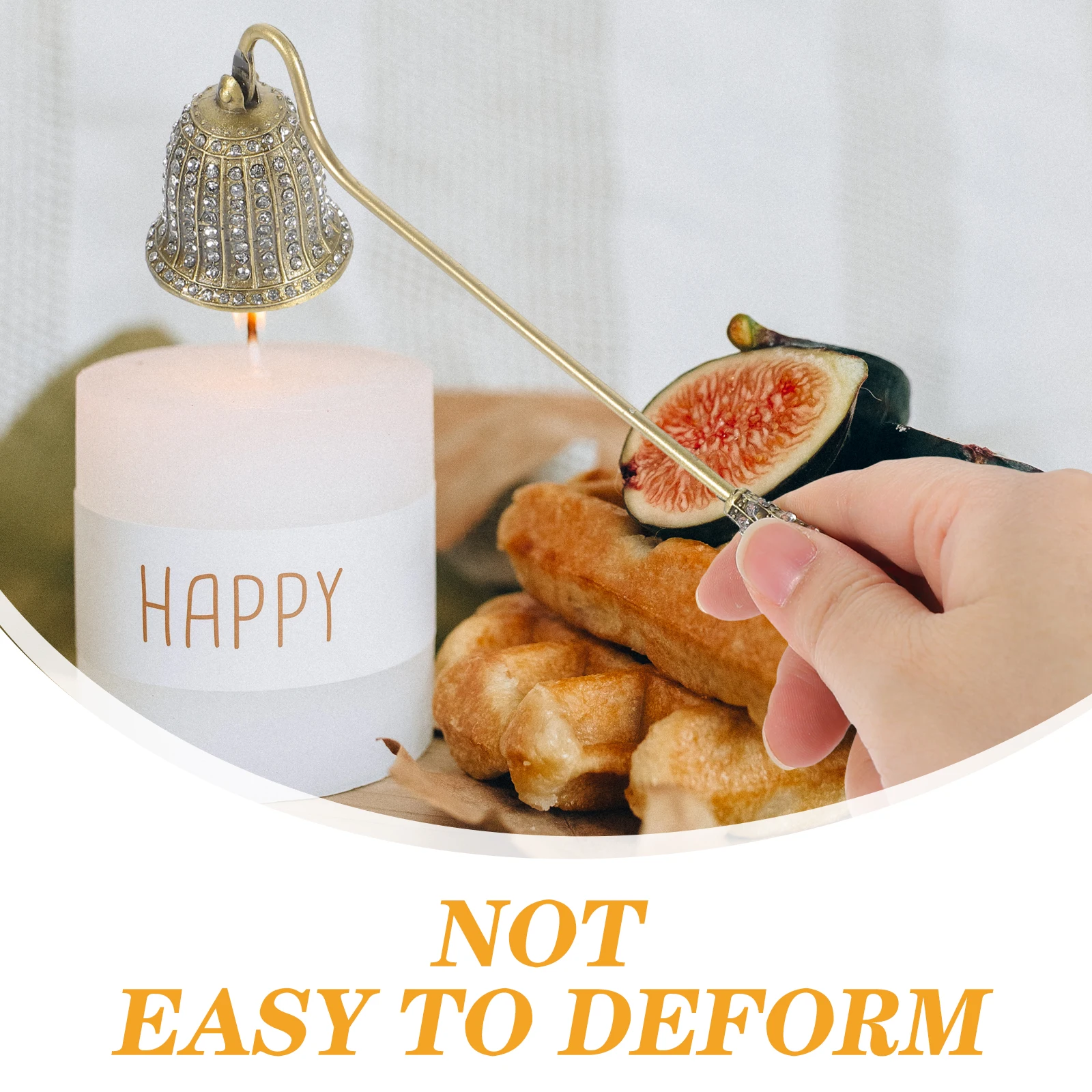 

Extinguisher Cover Flame Tool Wick Snuffer Portable Putter Home Accessory Golden Long Handled Snuffer Reusable Extend