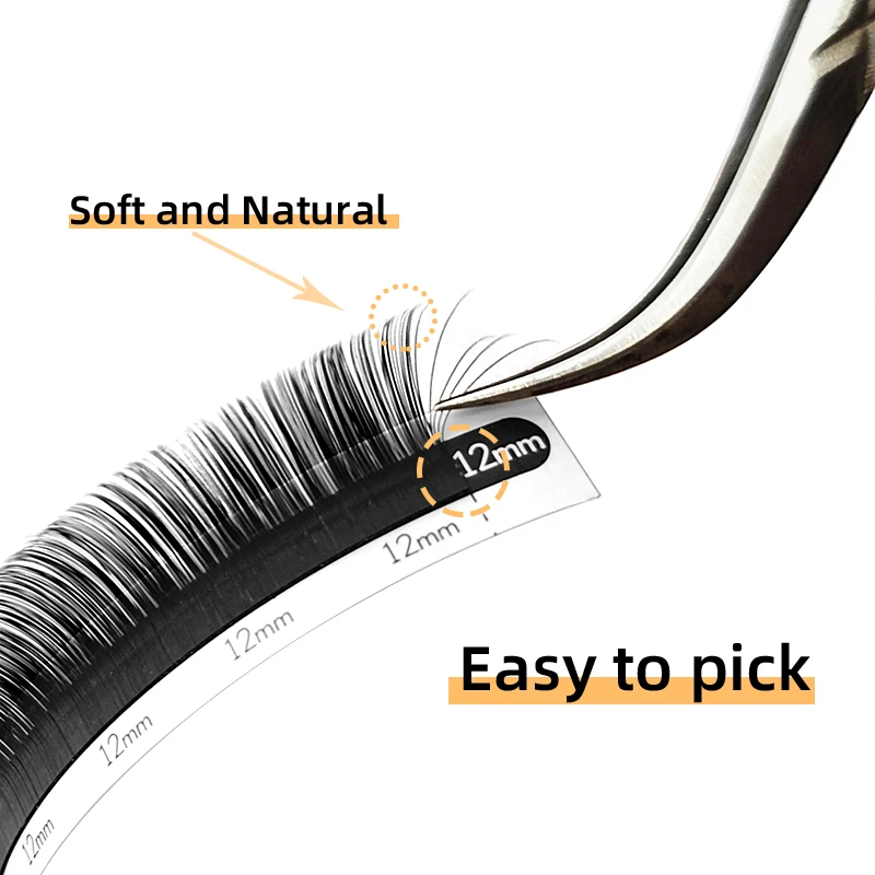 12 Rijen Faux Lash Individuele Valse Wimpers Professionals Zijde Natuurlijke Russische Volume Klassieke Wimper Verlenging Benodigdheden