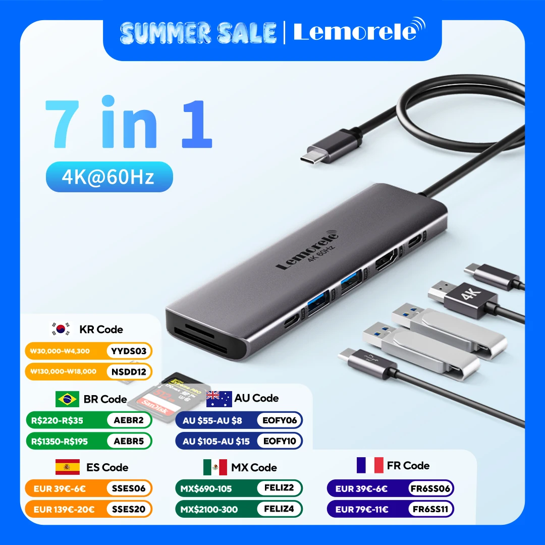 Lemorele 7In1 Usb H…