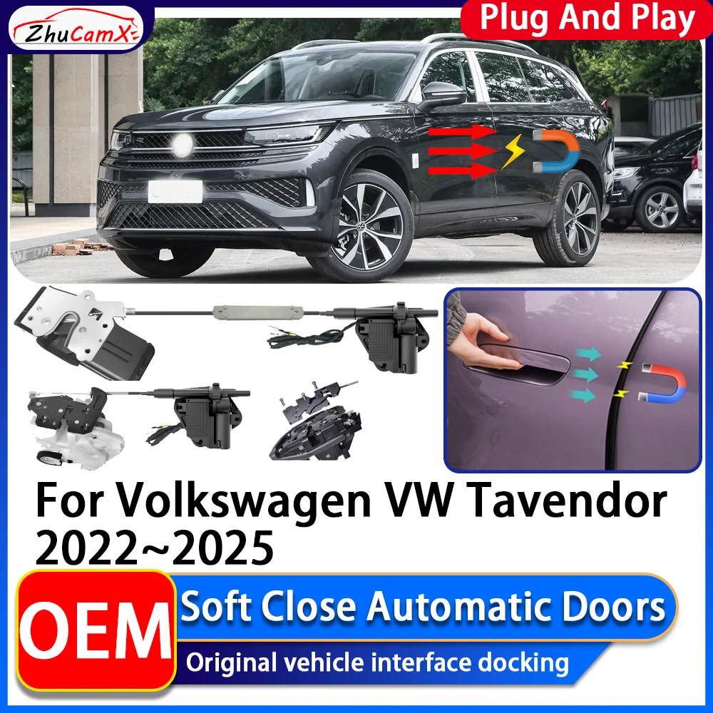 ZhuCamX OEM Electric Suction Power Soft Close Car Door Automatic Door Closing System For Volkswagen VW Tavendor 2022~2025