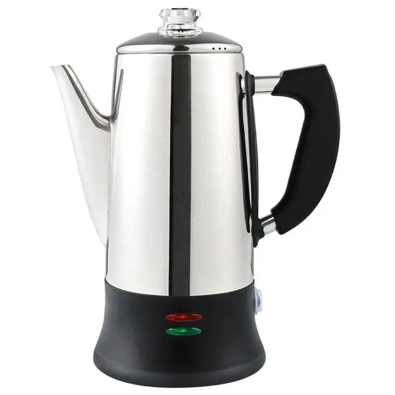 

AB34-Electric Percolator Coffee Pot 12 Cups Stainless Steel Coffee Maker Home 110V US Plug Christmas Gift Espresso Machines