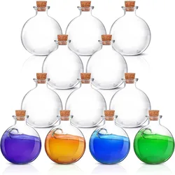 Spherical Glass Bottles 9oz Round Potion Bottles Clear Potion Bottles Decorative Glass Sphere Jar