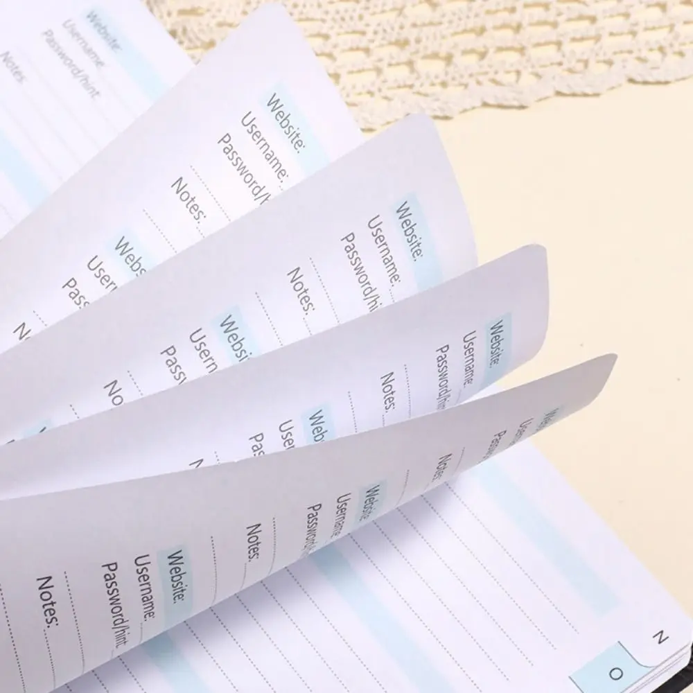 

With Alphabetical Tabs Pocket Password Keeper Book A6/B6 Size Coil Book Password Keeper Notebook Portable Strap