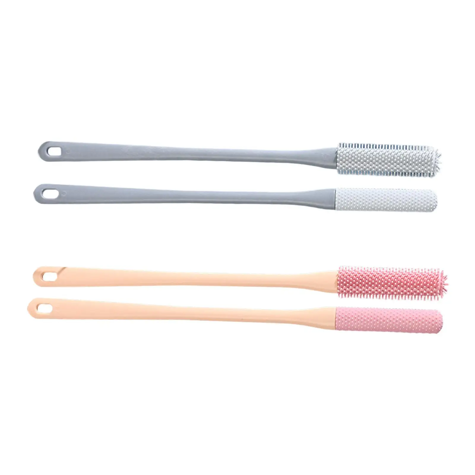 2 Pieces Toe Cleaning Brush Shower Long Handle for Elderly Foot Women Men