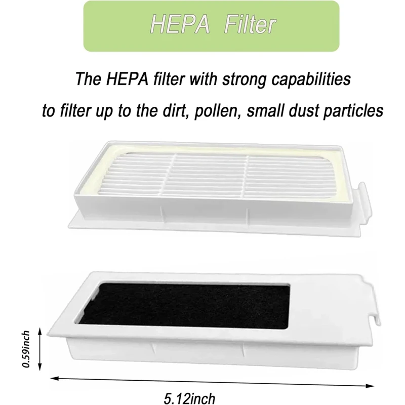 Kit de piezas de repuesto para Ecovacs Deebot T20 Omni/ T20 PRO/ T20 MAX, cepillo lateral principal, filtros Hepa, almohadillas para mopa, accesorios