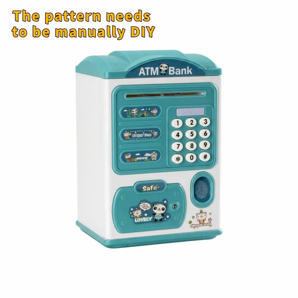 

Cartoon Fingerprint Piggy Bank Password Lock Large Space ATM Password Bank Fingerprint Unlock Simulate Unlocking