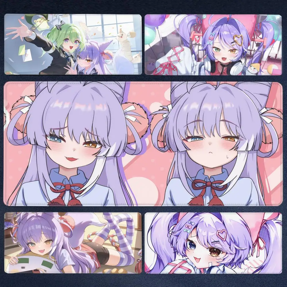 Hot Gaming Mousepad Cute Girl Tenko Shibuki Anime E-Sports Keyboard Mat Non-Slip Rubber Desk Mat Hd Printing Student Writing Pad