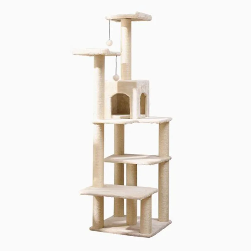 

Multi-layer cat climbing frame, cat scratching board, cat toys, four seasons universal sisal column cat climbing frame