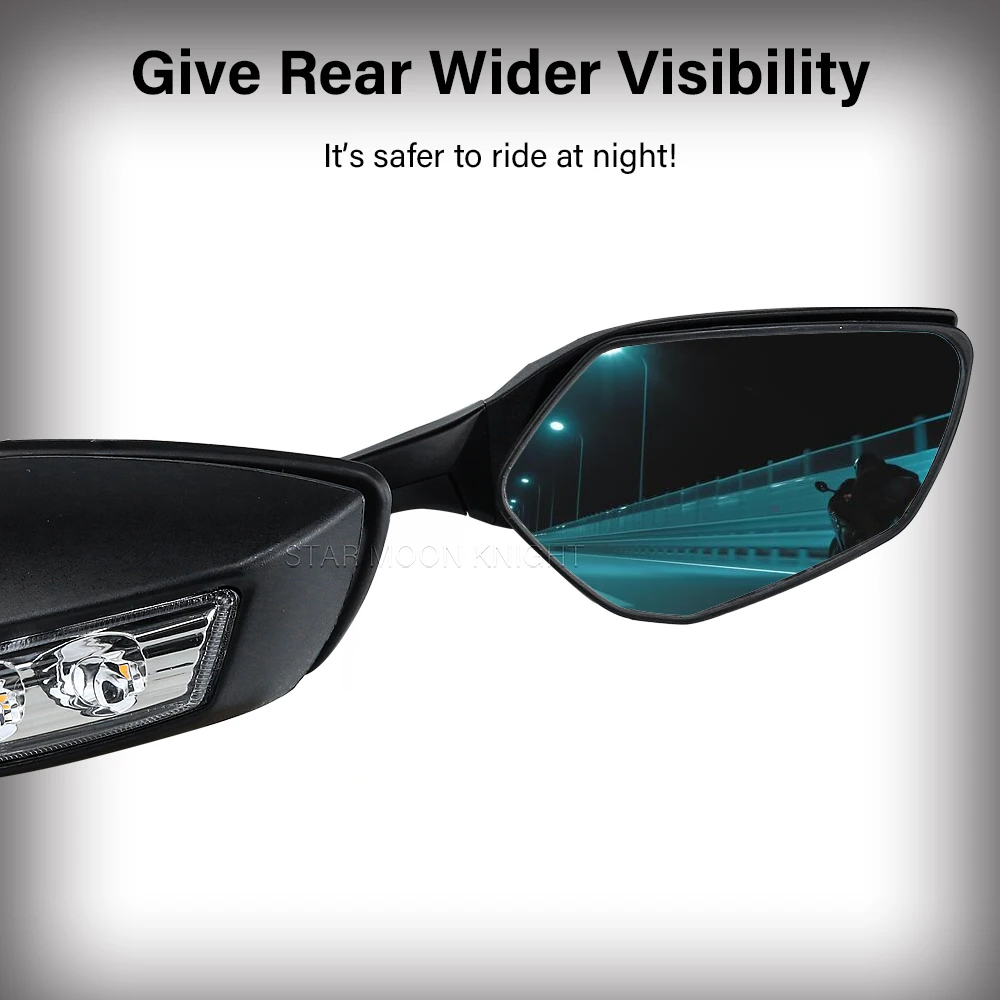 For Suzuki GSX-R 750R 1000 K9 GSX-R150 GSX R125 GSX-R600 GSXR 1000R motorcycle rearview mirror with LED turn signal side mirror