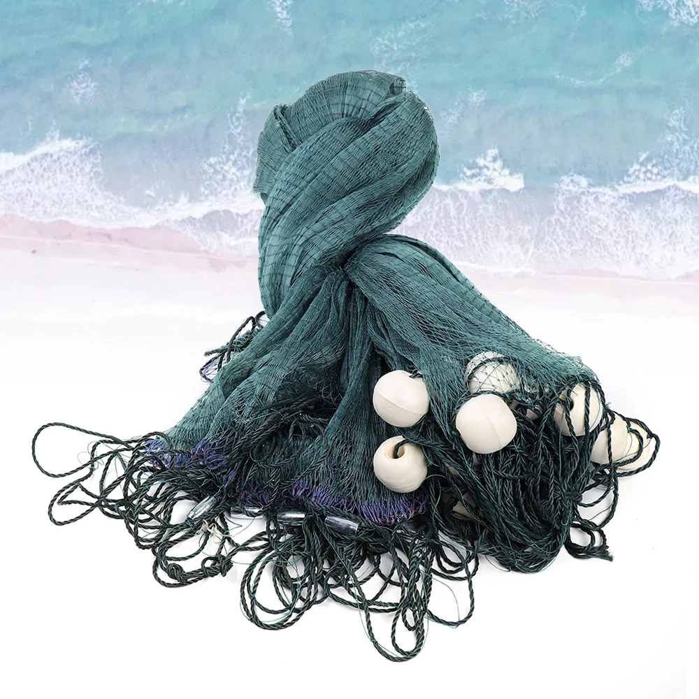 

10x65ft Green Fishing Net with Float Bobbers And Lead Sinker for Beach Seining, Minnows,Shiners