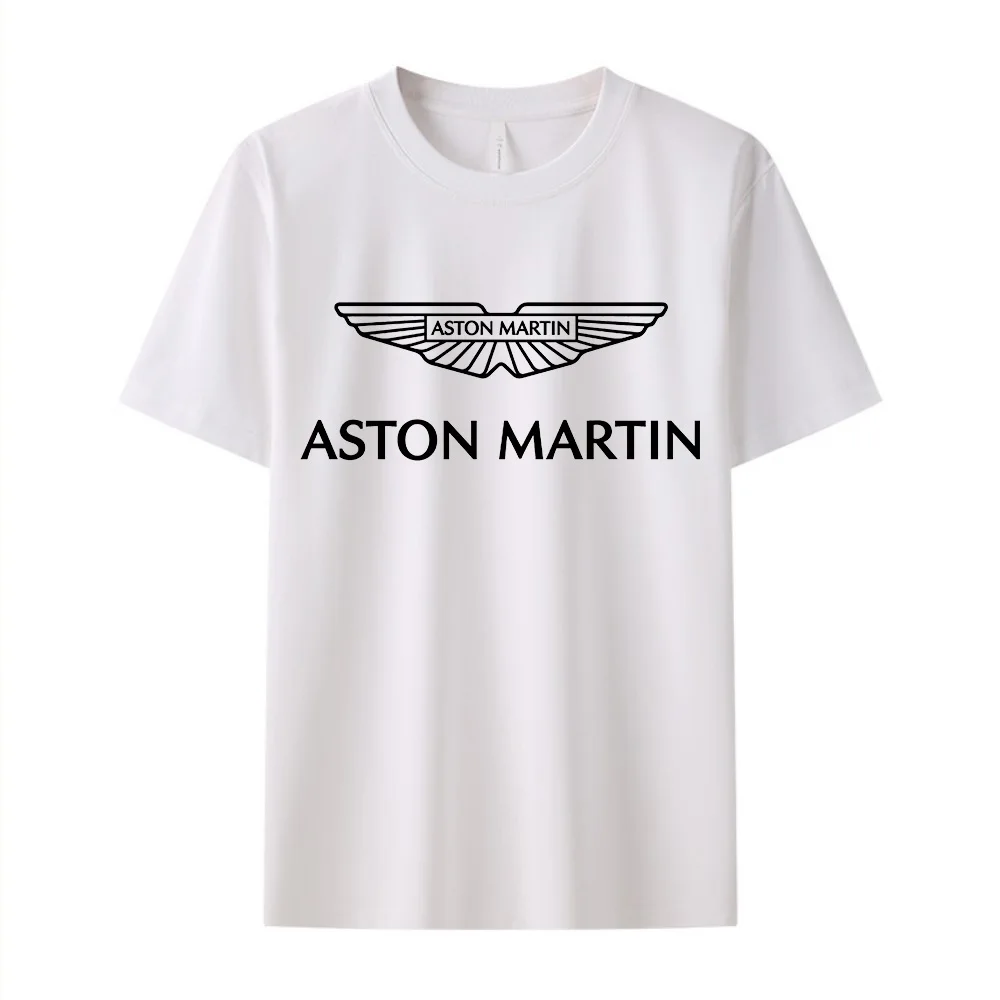 

Aston Martin Summer Motorcycle Cotton T-shirt Man Lady Fashion Fashion Ventilate Short Sleeve Outdoor Sports Loose Trend Tops