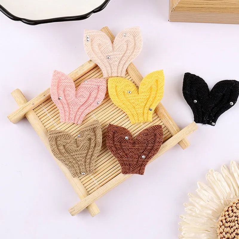 60 Stück DIY bestickte Fischschwanz-Stoffaccessoires, Größe 35x30mm, für Puppenkleidung, Haarnadel-Dekoration, Schwanzmaterialien – Detail 4