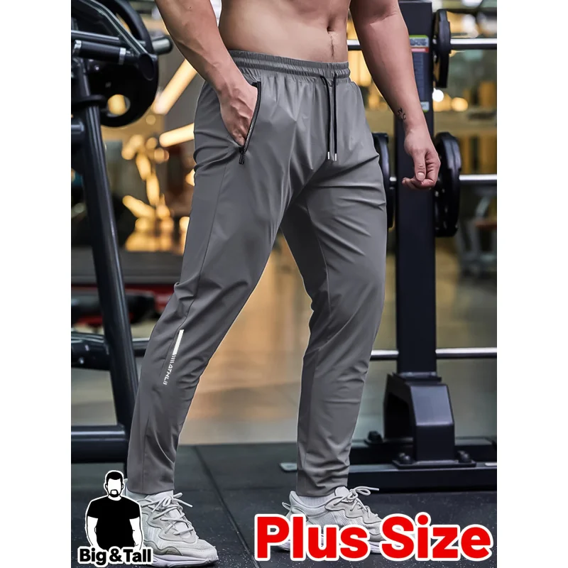 Baggy Pants Men's Summer Golf Trousers Large Size High Stretch Casual Jogging Loose Fit Zipper Pocket Breathable Fitness Thin
