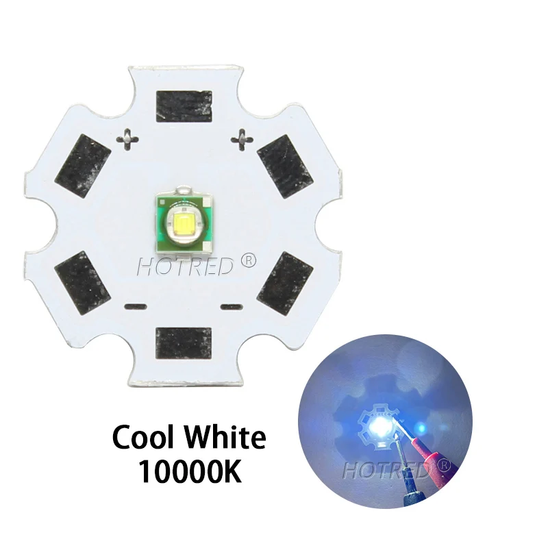 10pcs 3W 3535 LED XPE XP-E R3 High Power Chip Warm White Cold White 3000K 6500K 10000K 20000K 30000K For Flashlight torch