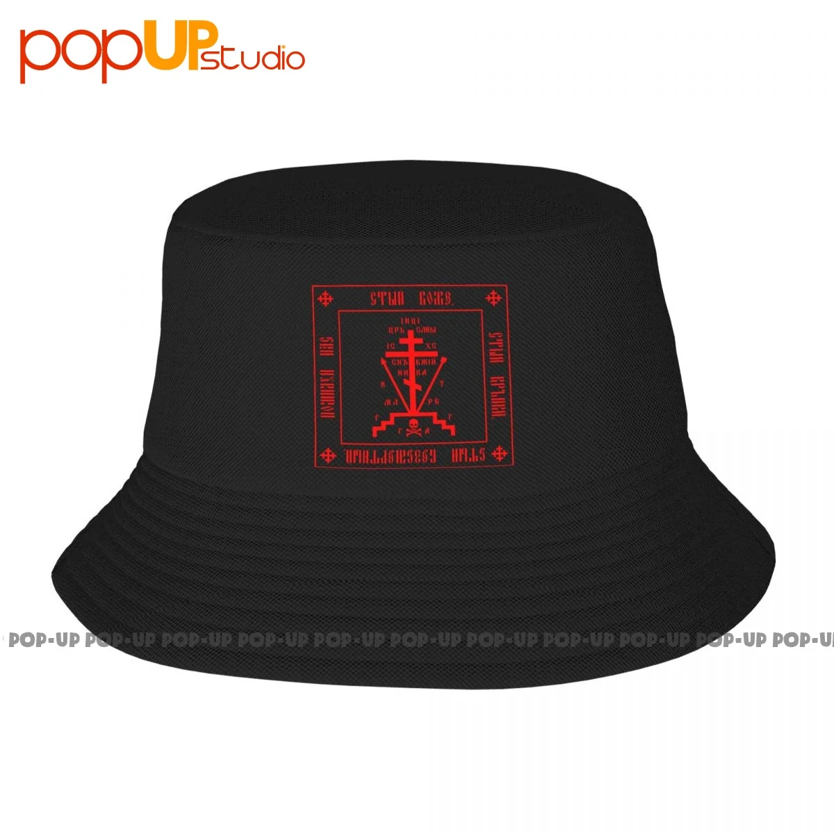 Calvary Cross Christian Orthodox Monastic Symbol Bucket Hat Fisherman Cap