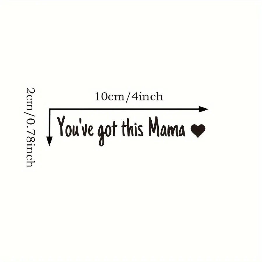 2pcs/sheet You've Got This Mama Mirror Decal, Rearview Mirror Car Sticker For Laptop Truck Wall
