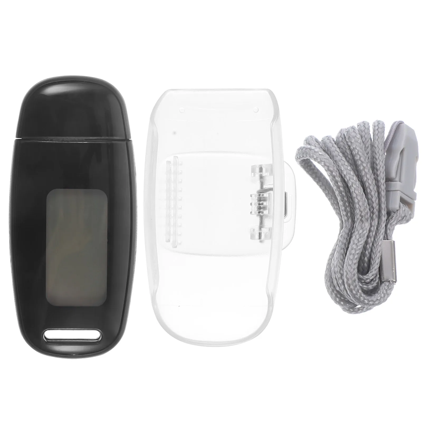 3D Pedometer Portable Walking Counter for Outdoor Fitness Black Running USB Rechargeable Large Display Practical