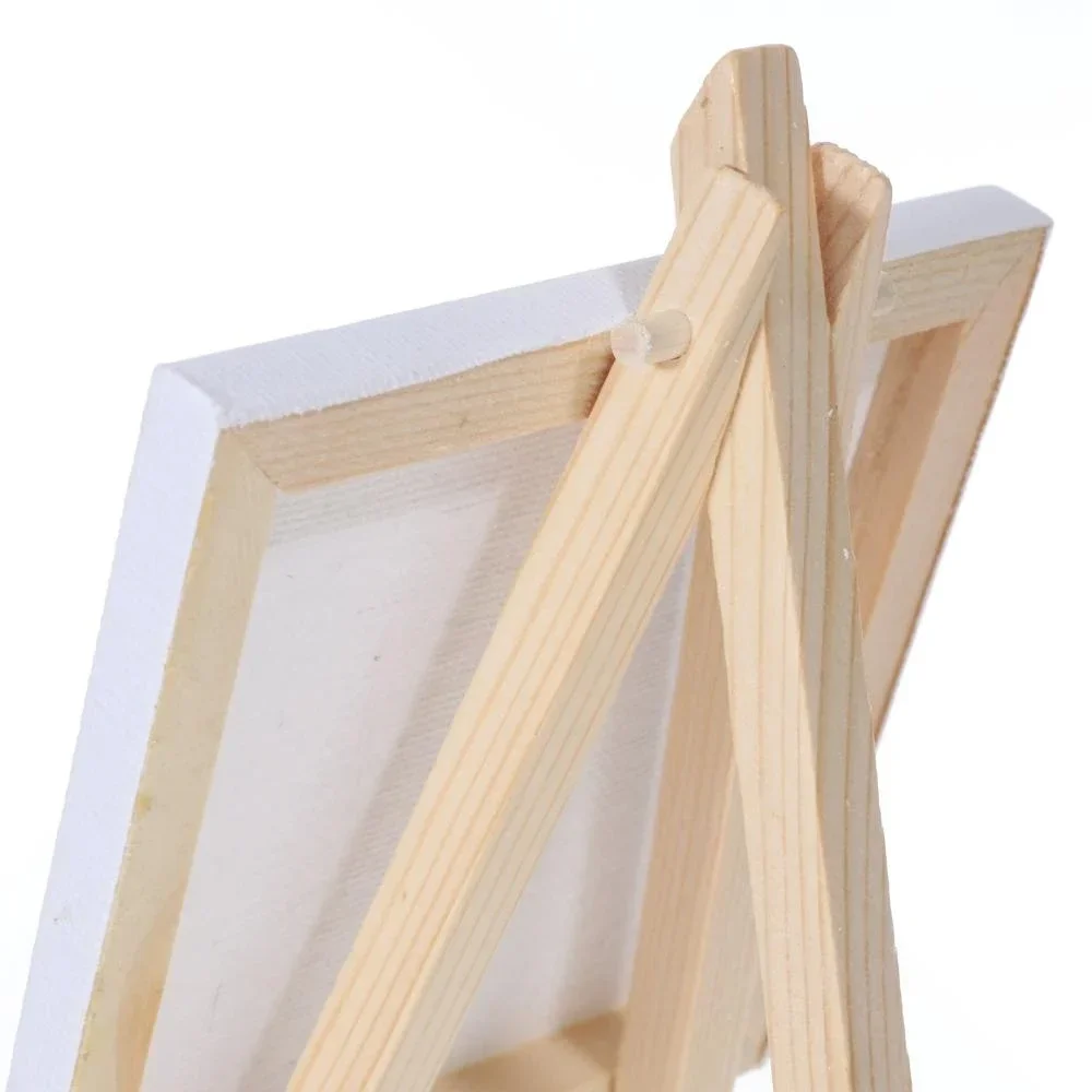 10/12-teiliges Mini-Set aus Leinwand und Staffelei, kleiner Kunst-Staffelei-Ständer mit Leinwand, für Kinder, Malerei, Basteln, DIY, Zeichentisch, Staffelei, Ölgemälde – Detail 6