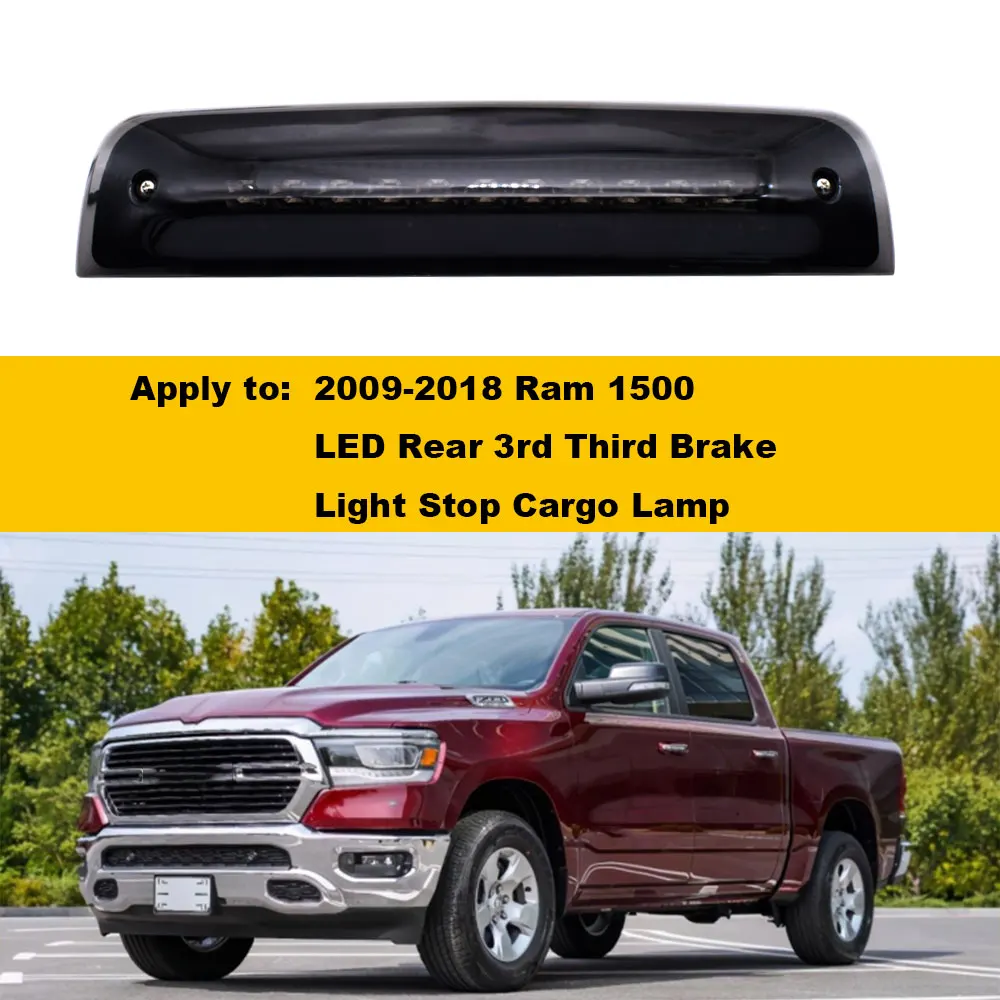 

Для Dodge RAM 1500 2009-2018 светодиодный дымчатый 3-й задний фонарь с высоким креплением, третий стоп-сигнал, грузовой фонарь, задние стоп-сигналы, аксессуары