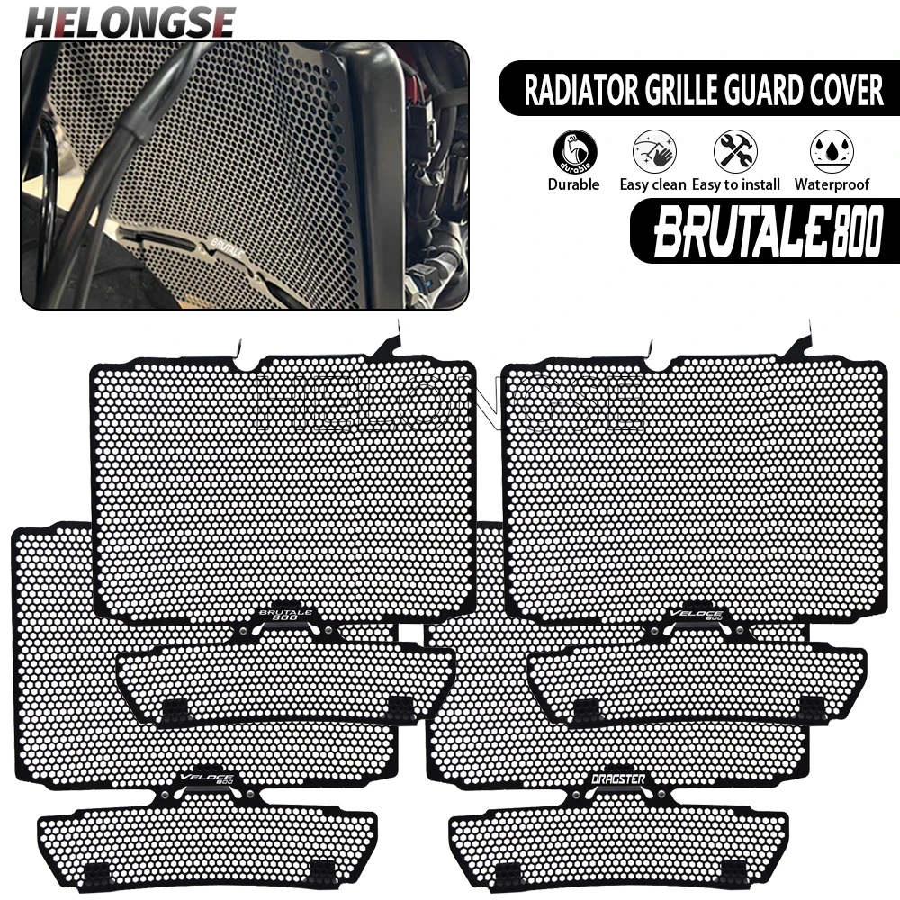 HELONGSE Radiator Guard Cover For MV Agusta Brutale 800 RR/RC/ Dragster RR SCS/RC SCS/Rosso 2018 - 2025 2024 Oil Cooler Guard