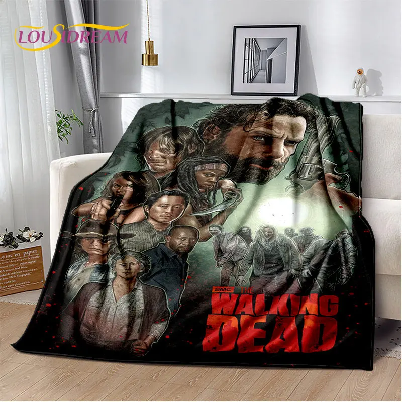 The Walking Dead Horror Soft Plush Blanket,Flannel Blanket Throw Blanket for Living Room Bedroom Bed Sofa Picnic Cover Bettdecke