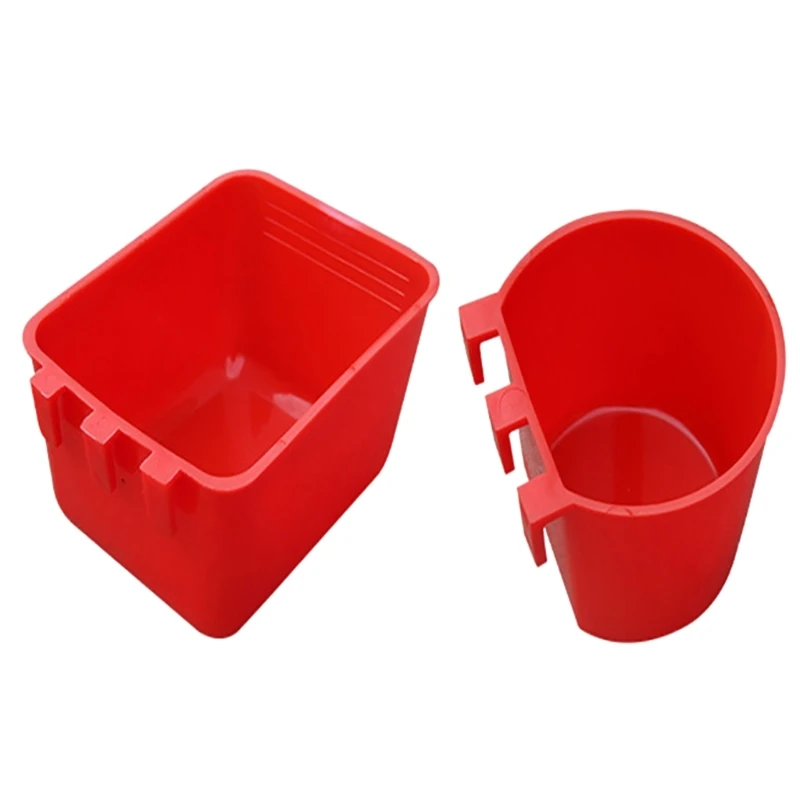 Pack of 5 Poultry Feeders Plastic Cups for Birds and Chickens Large Capacity Bird Watering Bowls Plastic Feeders Dropship