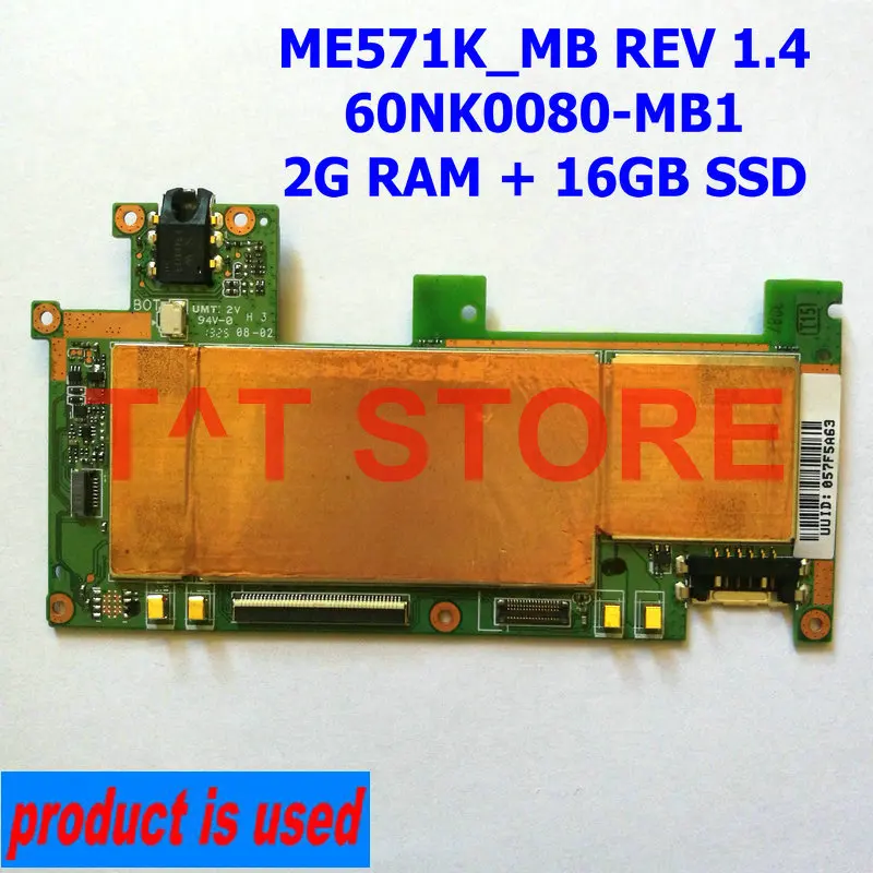 USED 60NK0080-MB1 For ASUS FOR Google Nexus 7 ME571K Tablet Motherboard Mainboard ME571K_MB REV 1.4 2G + 16G Free Shipping