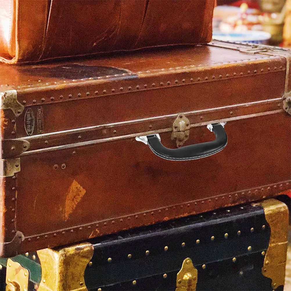 

2pcs Bag Durable Folding Carry DIY Purse Handles Black Handbag Travel Guitar Case Handle Replacement Luggage Handle