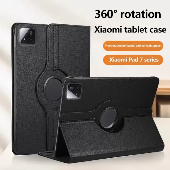 

Lychee Pattern Leather Case For Xiaomi Pad7 7Pro 11.2 Poco Pad 5G 12.1 2024 Pad 6S Pro 12.4 6 5 Pro RedmiPad Pro12.1 SE 11 10.61