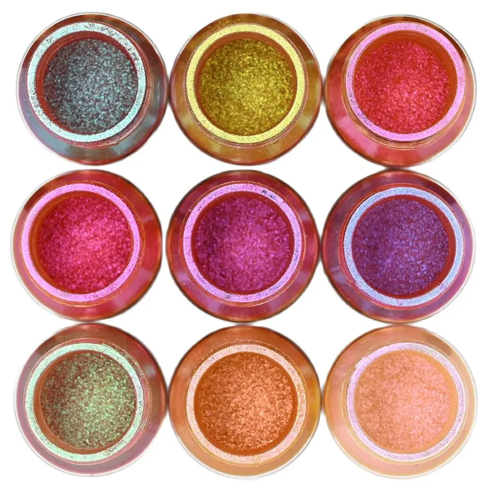 10g Mirror Chameleons Nail Powder 9Colors Resin Pigment Glitter Dust Bulk Magic Discolored Pearlescent for DIY nail glitter*-DH2