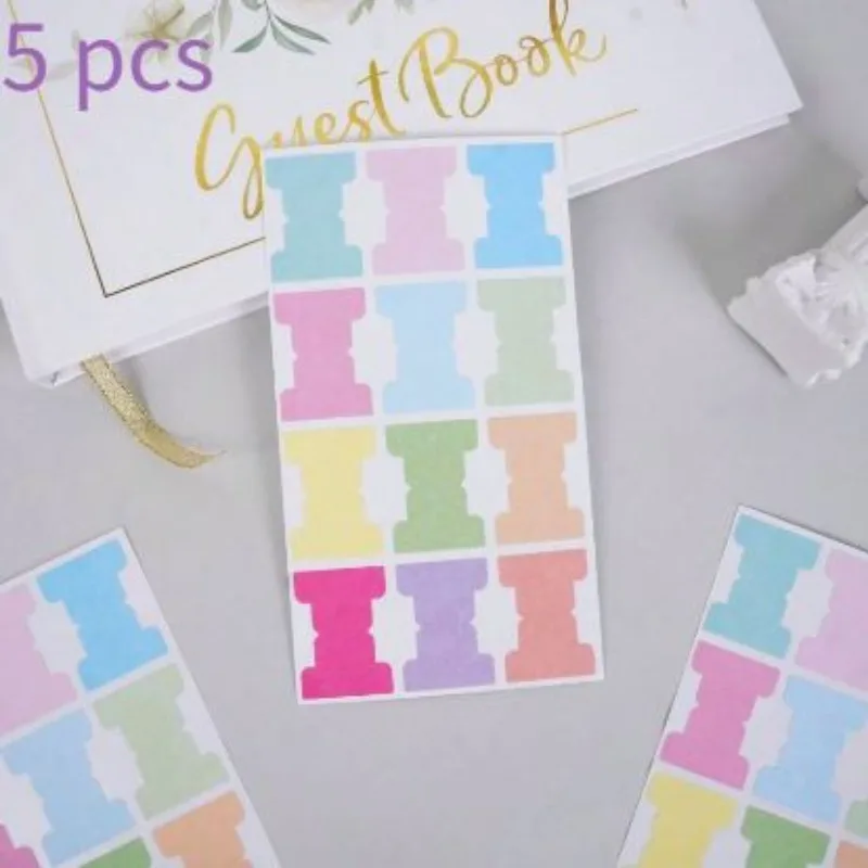 

5pcs color adhesive index labels - can write double-sided page labels, planning stickers, labels, and classification book annota