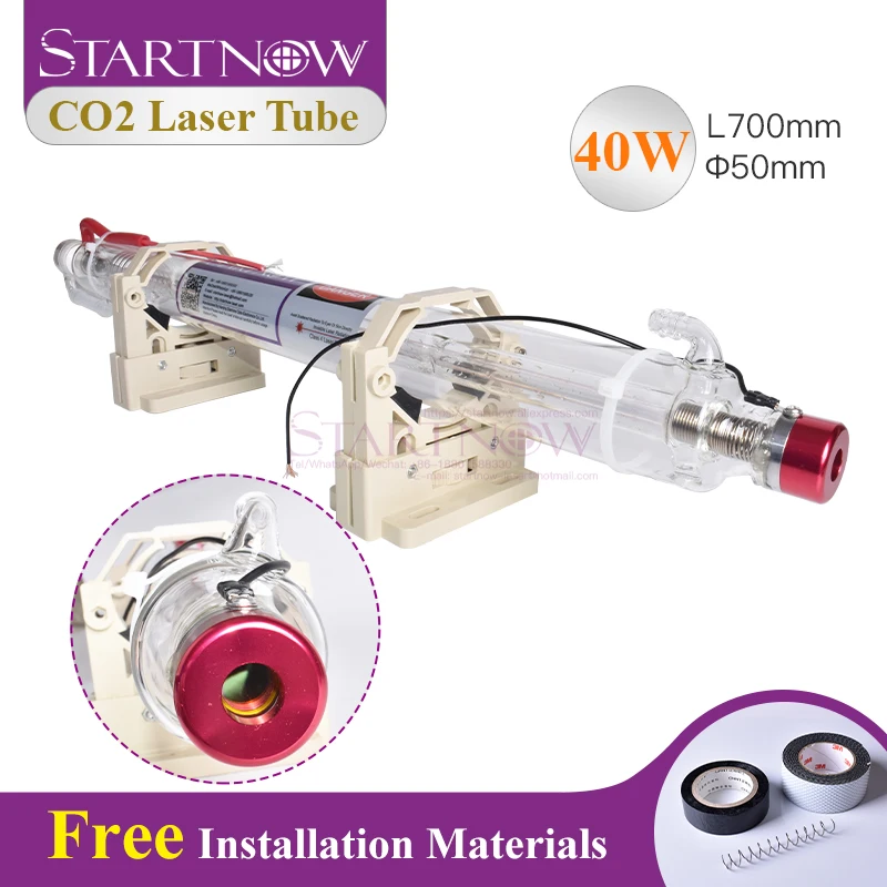 Startnow 40W 700mm rura laserowa do maszyny grawerującej rzeźba cięcie znakowanie części zamienne CO2 laserowa lampa szklana
