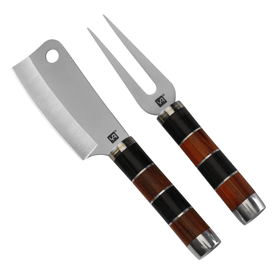 YIQI Knife Fork Set 420J2 Blade Paring Knife Durable Wood Handle Bar Kitchen Stainless Steel kitchenware Peeling Knives DIY Tool